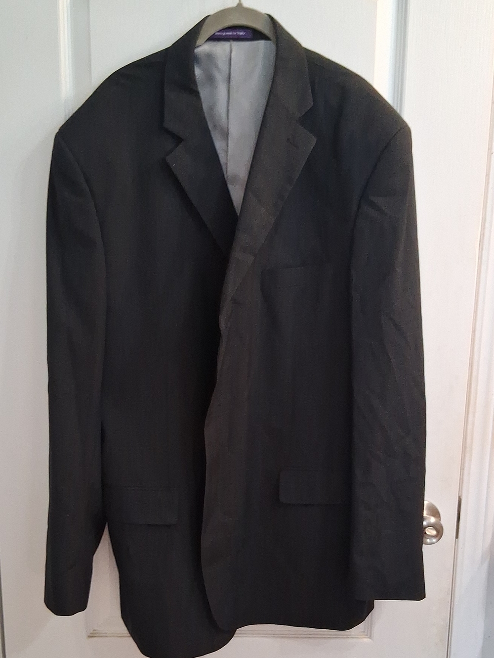 Men's Black Single-Breasted Suit Jacket - Tailored Work Blazer